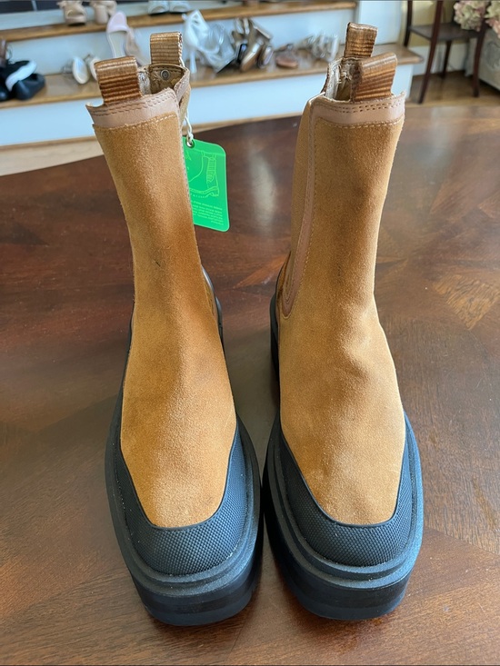 Sam Edelman Shoes - Women’s Tan Suede Platform Chelsea Boots, Sam Edelman,